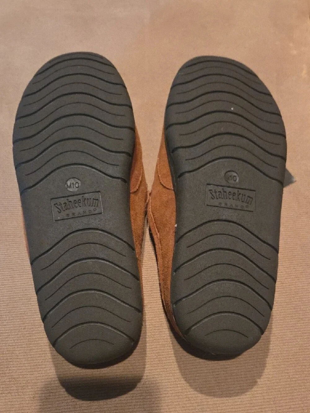 NWT Staheekum Brown Suede Atlas  Slippers with Shearling Lining 10M